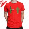 Funny Cactus Stickem Up Gun TShirts Men Crewneck Cotton T Shirt Short Sleeve Tees Summer Oneck Male Unisex  Printed Tshirt
