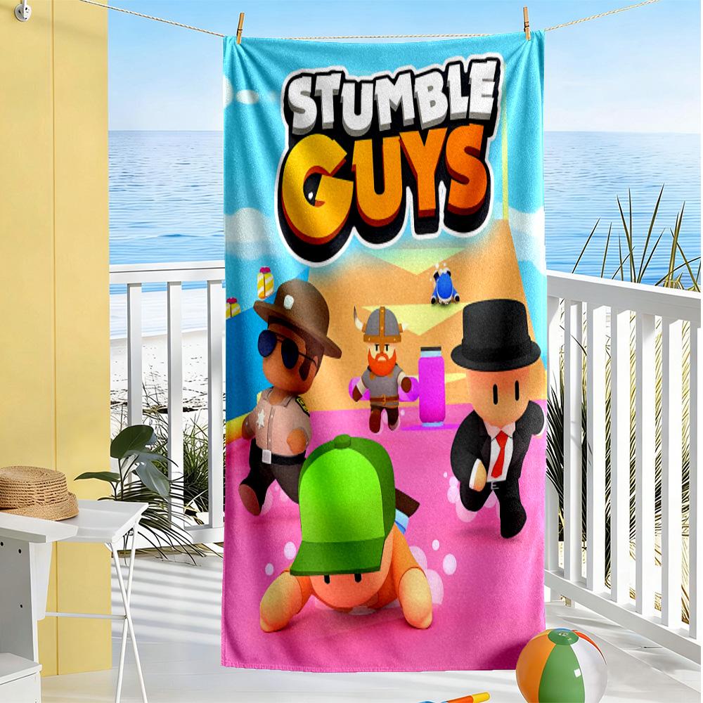 Stumble Guys: Fun Adventure Beach Towel Super Soft & Absorbent Comfortable Lightweight