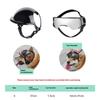 Comfortable Dog Sports Helmet Goggles Set with Shock Absorption Easy to Wear Design for Pet Outdoor Mountain Climbing