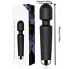 Vibrator - Magic Wand - 2 In 1 - Large Head - Vibrating - Black