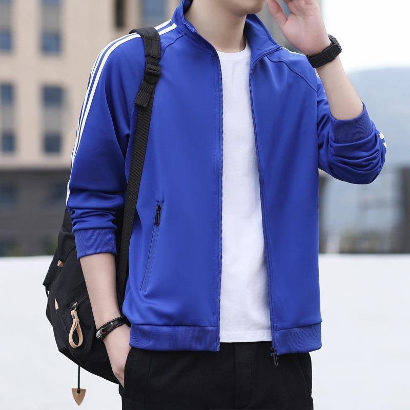 Бейсбольная куртка унисекс с воротником-стойкой 2022 года: Кардиган с тремя перемычками для студентов и повседневной спортивной одежды
