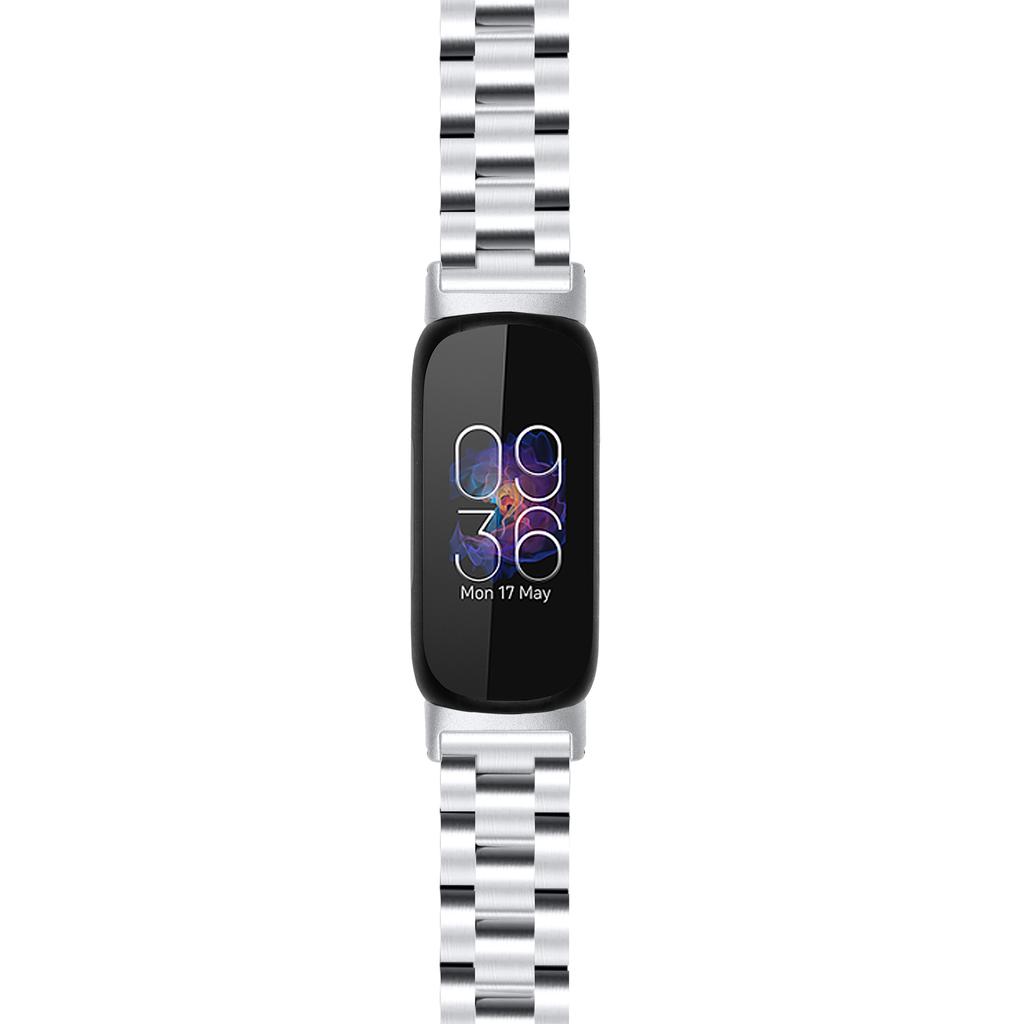 Для Fitbit Inspire 3 Ремешок на запястье из нержавеющей стали 3 бусины Сменный ремешок для смарт-часов