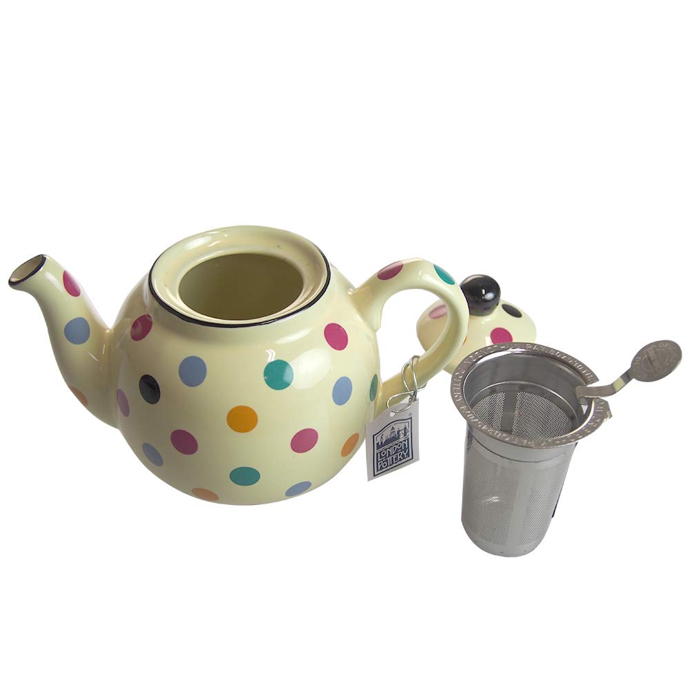 Чайник London Pottery Farmhouse, Цвет слоновой кости/В горошек, На 2 чашки, 78412