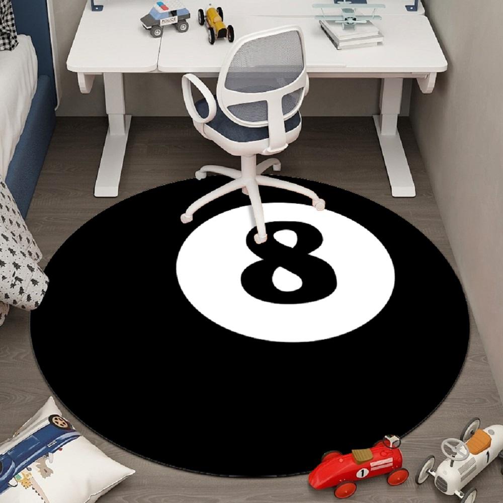 VIKAMA American-Style Baseball Stitch Carpet - Round,Durable,Slip-Resistant,Easy To Clean,With Ins Ventilation Function