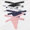 FINETOO 4PCS/Lot Sexy Cross Strap Cotton G-String Women's Panties FINETOO Letter High Waisted Fashion Thongs Panty Lingerie M-XL