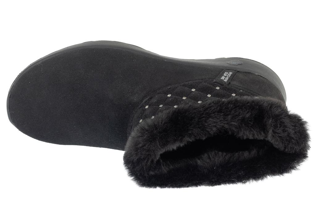 Skechers Слипоны: Радость в движении - Уютный блеск, Женские черные зимние ботинки