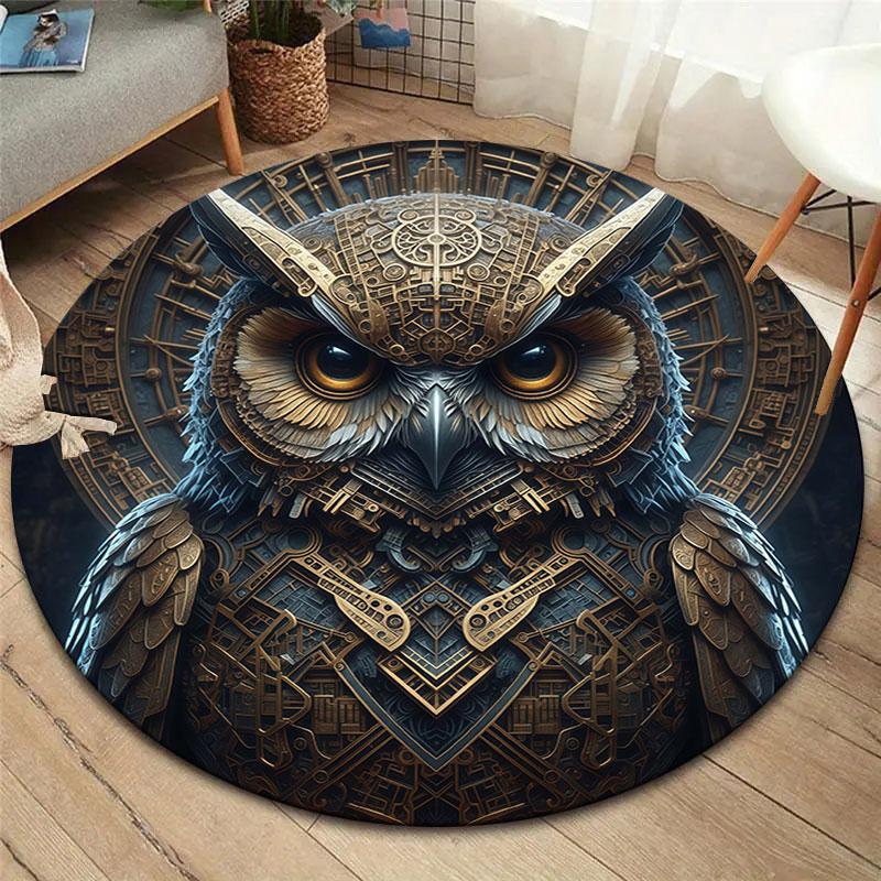 Armoredanimals Round Area Rug,Carpet Rug for Living Room Bedroom Sofa Playroom Decor,Non slip Floor Mat