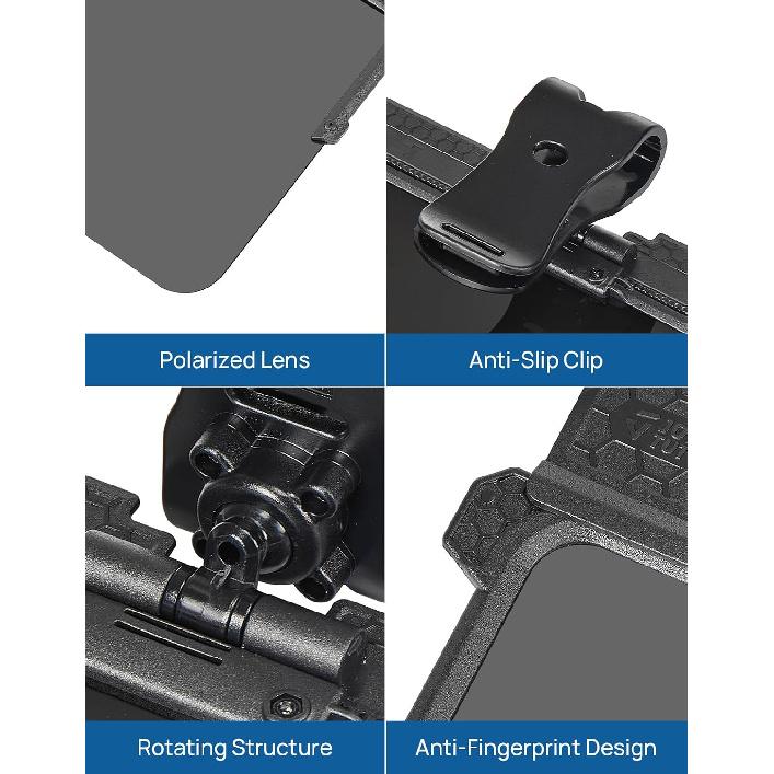 JOYTUTUS Поляризованный удлинитель козырька для автомобиля, улучшенный регулируемый удлинитель козырька автомобиля, блокиратор солнца, УФ400, защита от бликов, рассеянного света, УФ-лучей