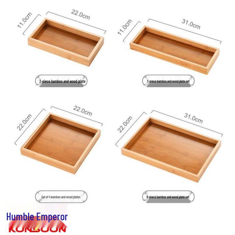 Qianxing Gold Rim Glass Divided Serving Platter with Lid and Tray