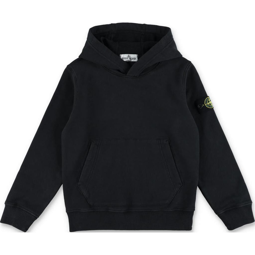 STONE ISLAND Толстовка однотонная приталенная с длинным рукавом детские топы Черный 811661620-V0029