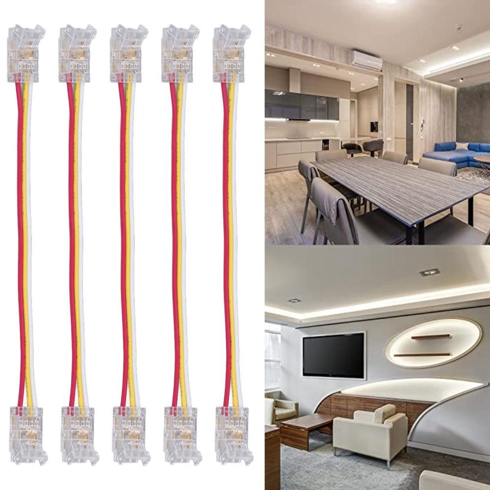 10pcs 3Pin LED Light Strip Connectors 8mm/10mm LED Tape Light Connector For Party