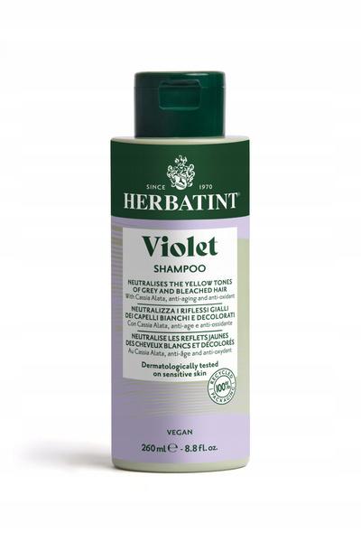 Herbatint Bio Organic Violet Szampon Do Włosów Niweluje Żółte Tony 260Ml