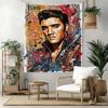 Elvis Wall Decor Tapestry Art For Pet Memorial Birthdaywedding Party Backdrop Family Gift