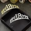 1 Pcs 18th  Birthday Princess Crown Headband Crystal Wedding Crown Hairband Women Headwear Hair Decor