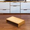 Compact Wooden Ottoman for Foot Support In Household and Office Settings