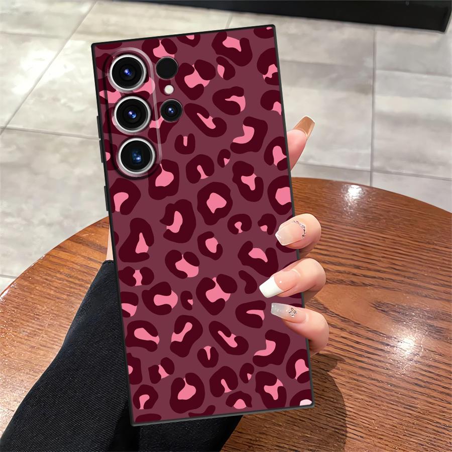 Чехол для телефона Funda для Samsung Galaxy S25 S10 S9 S21 FE S20 Ultra S26 S23 S24 Plus Note 20 8 9 10 Леопардовый принт