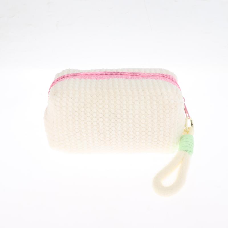 Милая и девчачья плюшевая косметичка конфетного цвета большой вместимости, сумка для туалетных принадлежностей, дорожная портативная сумка-тоут, плюшевая косметичка