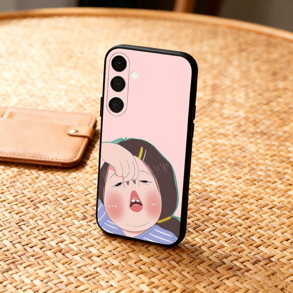 F-FUNNY And cute stickers Phone Case For Samsung A73,72,71,A52,51,40,41,A22,A32,31,A13, Soft Black Shell