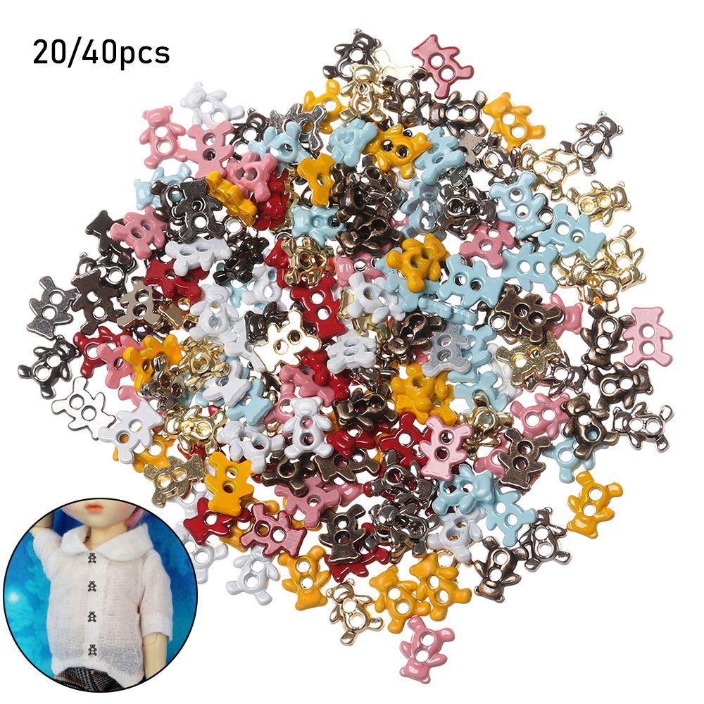 Bear Pattern Decoration Metal Buckles DIY Doll Clothes Mini Buttons Clothing Sewing Buckle
