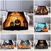 Halloween Horror Pumpkin Huanted House 3D Print Blanket Sofa Bed Blanket Super Soft Warm Blanket Cover Fleece Throw Blanket