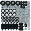 Wheel and Axle Building Block Parts Set, Vehicle Truck Tires, Compatible with Classic Building Block Cars (90 Pieces)