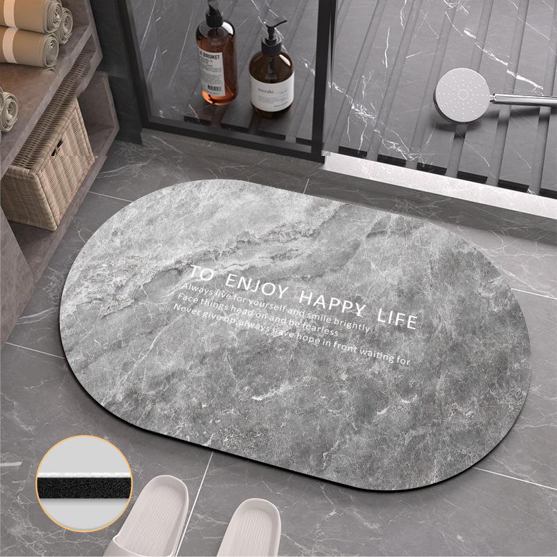 Коврик для туалета Nordic Marble Diatom Mud, быстросохнущий, впитывающий, для ног, нескользящий коврик для ванной комнаты