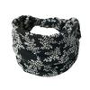 Bohemia Style Yoga Headband Floral Pattern Knot Design Wide Hairband Sweat Absorbing Fitness Sport Headband Head Wrap