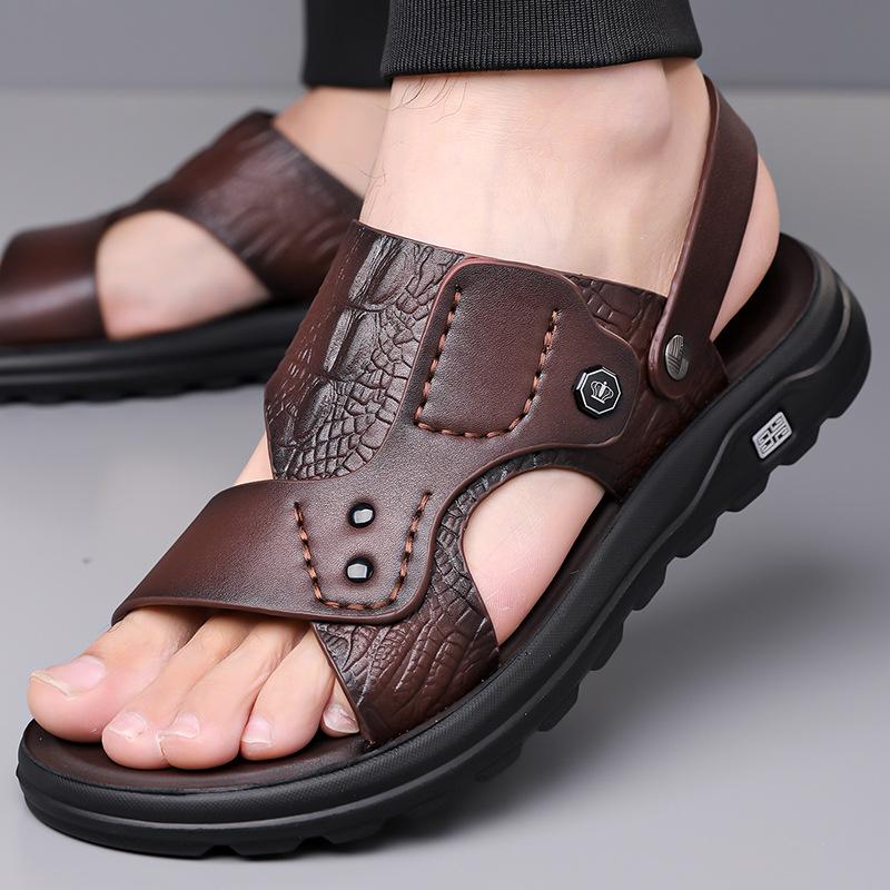 Летние новые мужские сандалии мужские модные большого размера пляжная обувь модные крутые шлепанцы мужская обувь