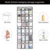 12/24 Grids Wall-Mounted Sundries Shoe Organiser Fabric Closet Bag Storage Rack Mesh Pocket Clear Hanging Over The Door Box