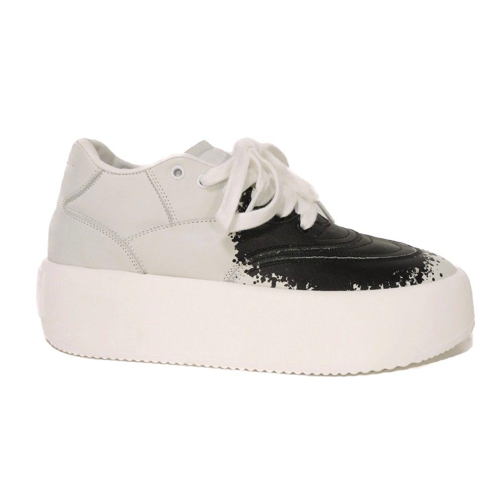 Used 65992 Low-cut Half Paint S59WS0150 7896 37 Platform Shoes White Black 9.4" Unused MM6 Light Gray Women's from
