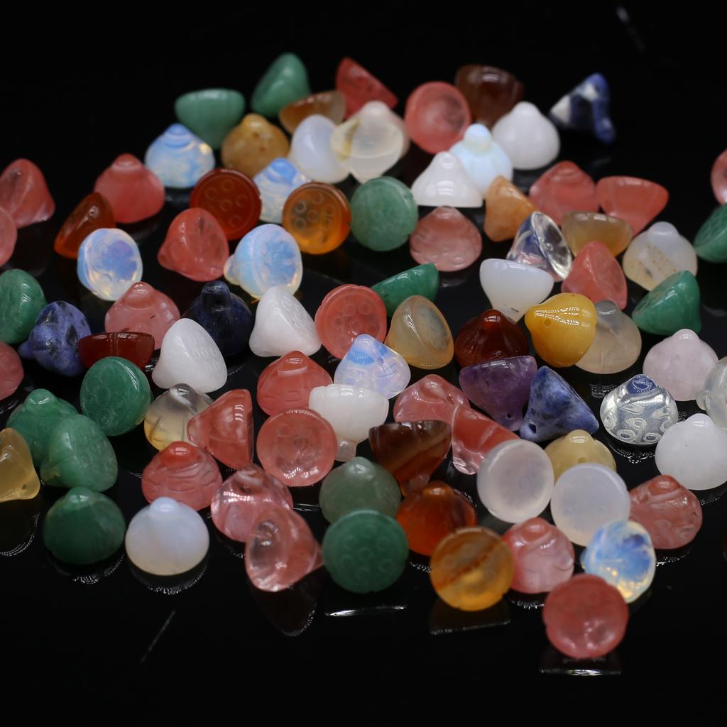 Подвеска-лотус из натурального камня унисекс, садовый стиль, хрустальные драгоценные камни, хрустальные подвески для изготовления ювелирных изделий, подарков на Новый год и Рождество, поделок своими руками