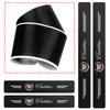 4Pcs Carbon Fiber Car Door Threshold Plate Stickers for Cadillac Escalade CTS DTS STS XTS ATS BLS SLS Deville CT5 CT6 XT5 XT6