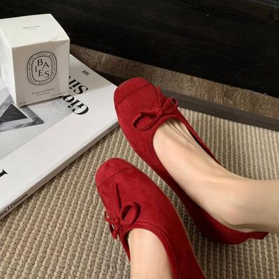 Модные кожаные балетки с мягкой подошвой и бантом-бабочкой для женских соло, балетки в балетном стиле для женской обуви