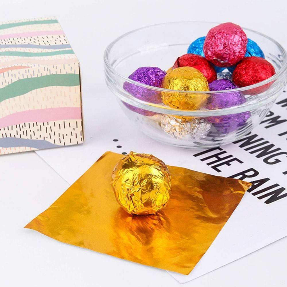 8x8cm Aluminum Foil Paper 9 Colors Candy Wrapping Paper New Chocolate Wrappers