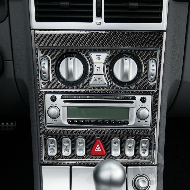 For Chrysler Crossfire 2003-2008 Real Carbon Fiber Stickers Central radio AC CD control panel Car Accessories ide decorative
