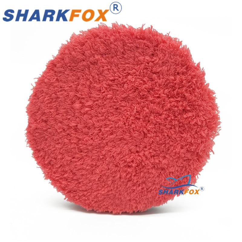 Sharkfox 3/4/5/6/7 Inches Microfiber Polishing Pad For Cars Body Polish Wax Buffer Pad Wash Cleaning Micro Fiber Polishing