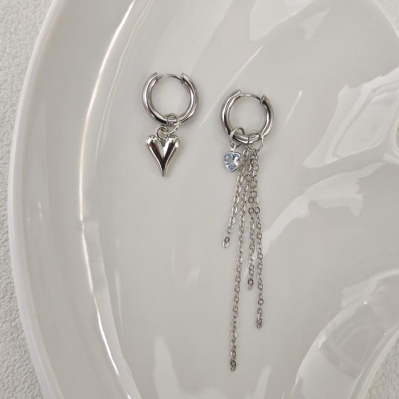 Панк Длинные Сердце Звезда Подвеска Серьги Для Женщин Простая Мода Геометрические Круглые Серьги-Пряжки Новые Модные Ювелирные Изделия Подарок