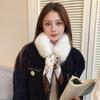 Женская плюшевая манишка в корейском стиле на осень/зиму 2024: Универсальный и уютный шарф