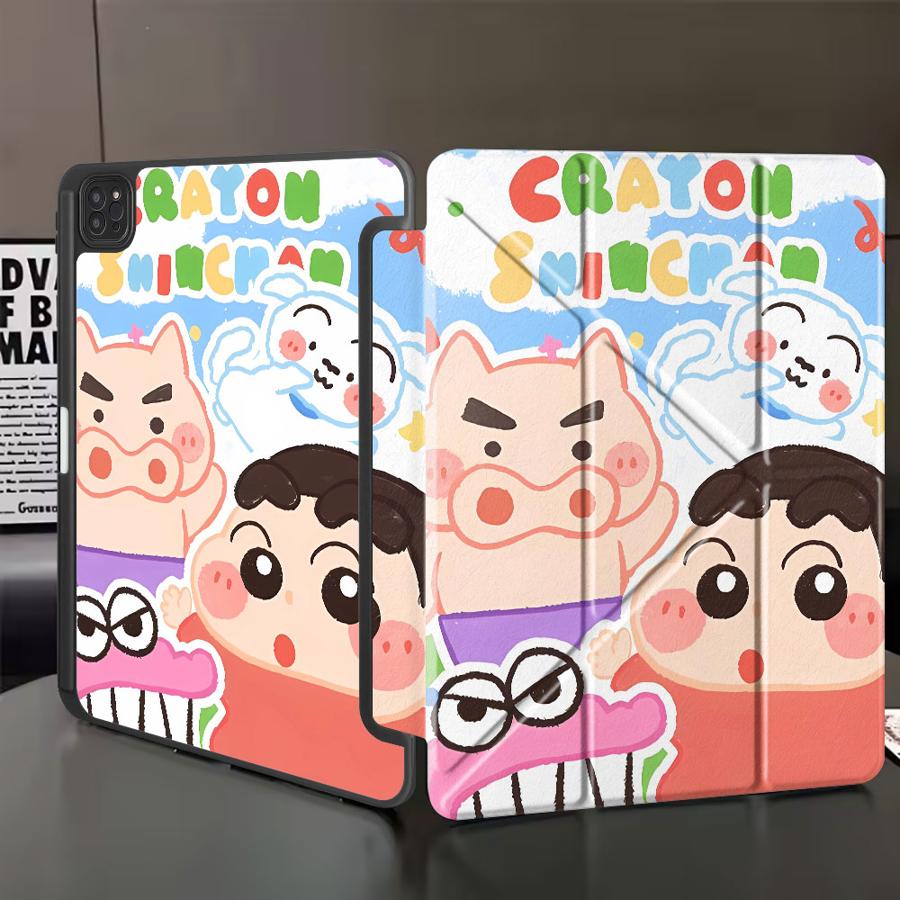Holder Cover Tablet Case For iPad Air 4 5 M3 M2 1 2 M4 11inch Mini 6 7 Pro 11th 10th 9th 8th 7th 12.9inch Pro 2025 Cute Cra-yons