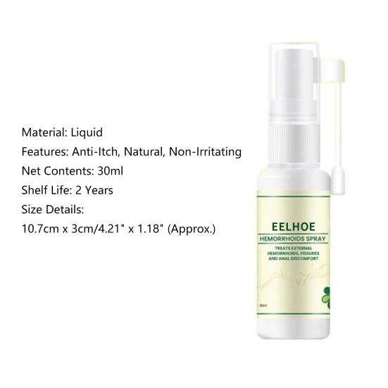 Yousheng 30 мл Спрей от геморроя Эффективный противозудный травяной ингредиент Облегчение анальной боли Спрей от геморроя для взрослых