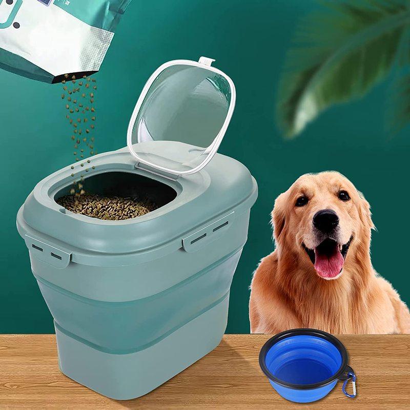 Foldable Pet Food Storage Containers, Large Capacity, Airtight, Dog, Cat, Dry Food Storage, Sealed Bucket, Pet Accessories