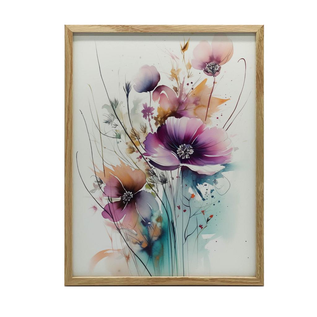 Field Bouquet Field Bouquet, 40X50 Cm, Gold Aluminum Frame, 230 Gsm Matte Paper