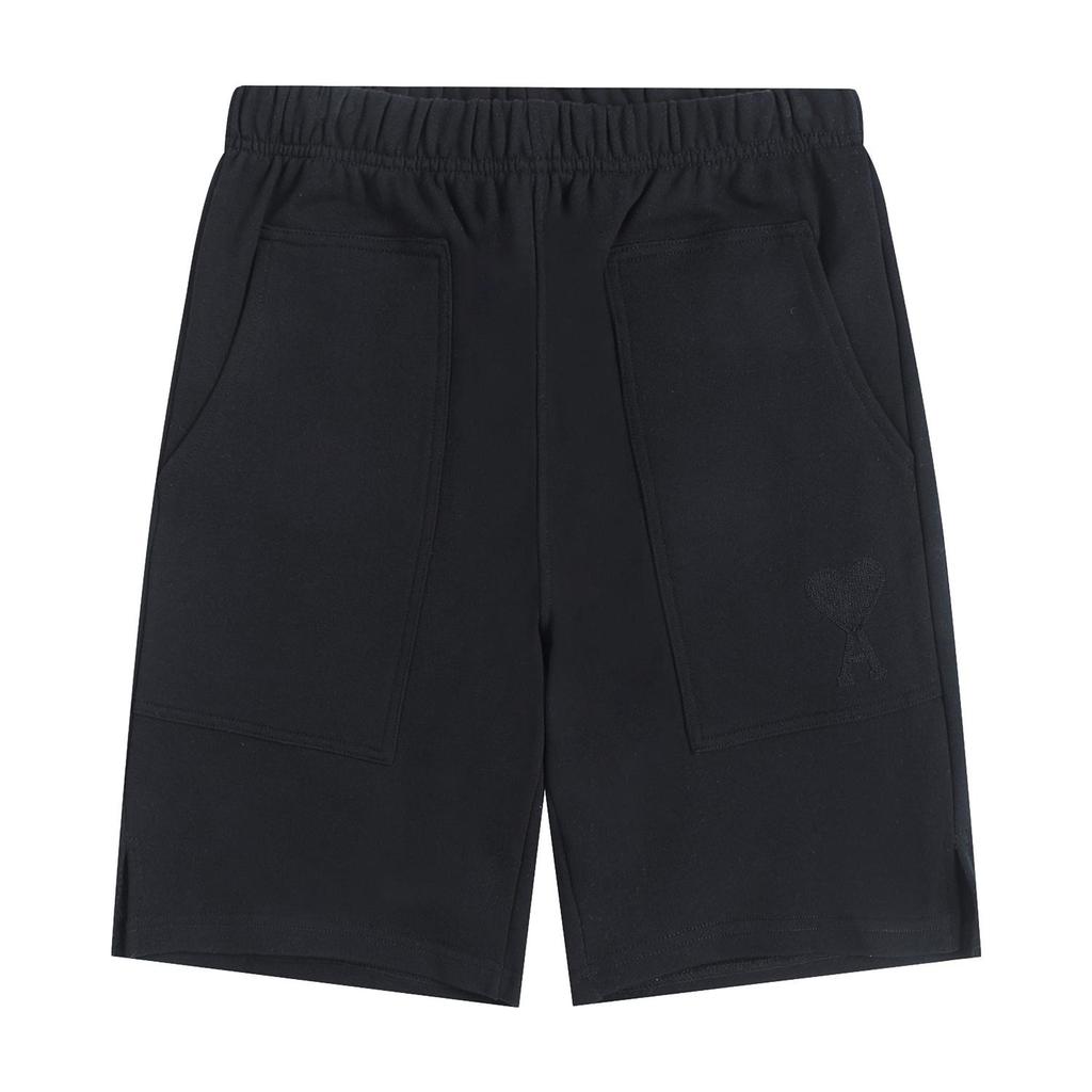 Мужские повседневные шорты AMI с большим карманом, свободные шорты из чистого хлопка, спортивные шорты для бега на открытом воздухе