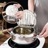 2.2/3.2/4.2L Tempura Fryer Pan Stainless Steel Fryer Pot Deep Frying Pot  Household Cooking