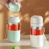 360ML Glass Water Bottle Portable Leak-proof Water Cup Tea Separation Heat-resisting Button Lid Office Milk Tea Coffee Mug