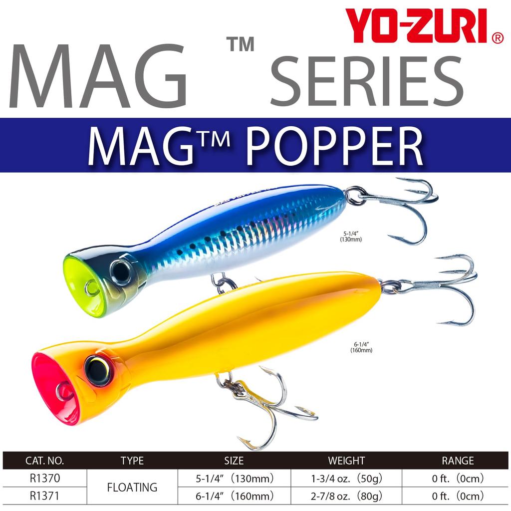 Saltwater Lure Mag Popper Floating 130mm Sardine Center of Gravity Shift YO-ZURI Color