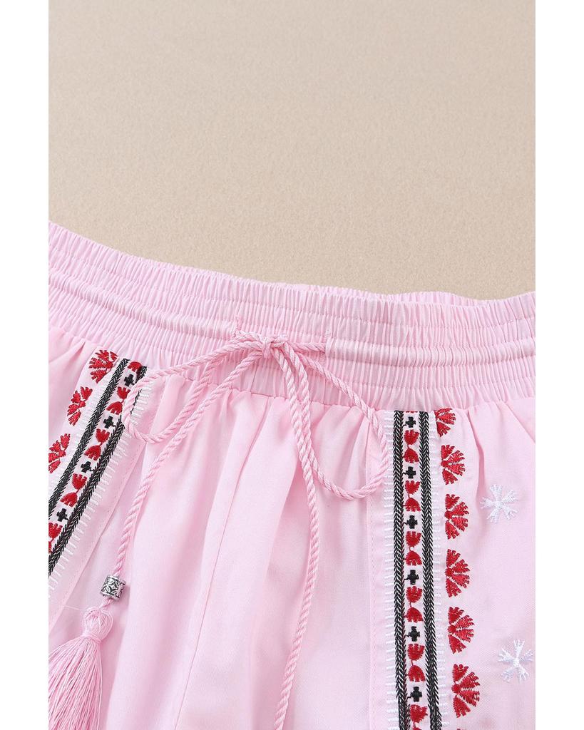 Azura Exchange Шорты с вышитыми цветочными кисточками