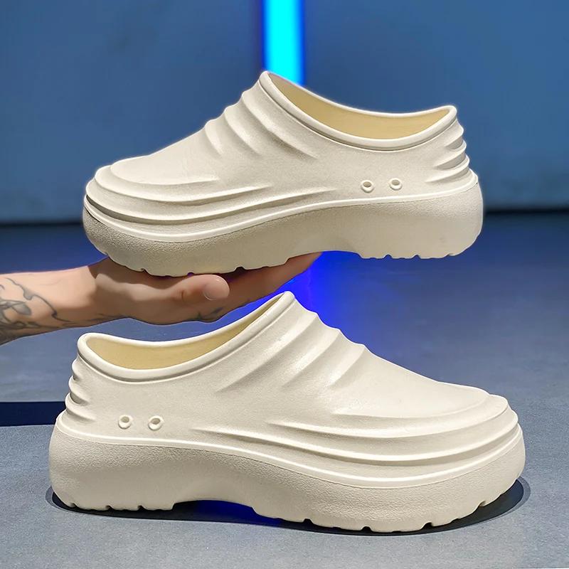 Fashion Chef Shoes Anti Slip and Oil Proof Work Shoes Lazy Slippers Casual Trendy Slipper One Step Fashion Garden Shoes For Beach Summer