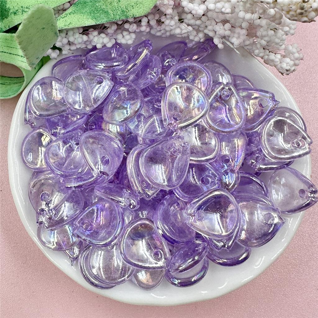 High Quality Creative Accessories 100pcs Acrylic DIY Bouquet Petal Loose Beads Fashion Necklace Bracelet Beading Material 10.8*12.4mm