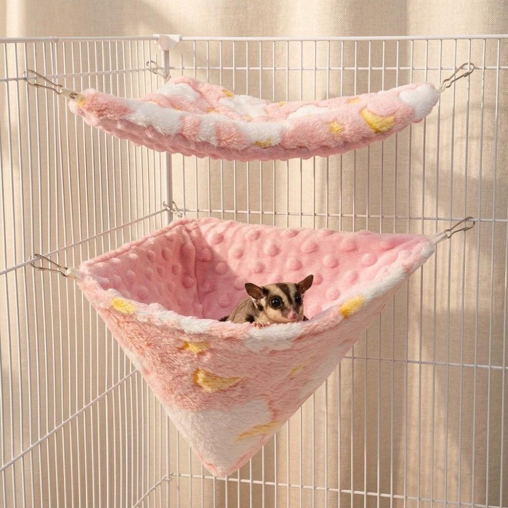 2Pcs/Set Comfort Sugar Glider Nest Breathable Squirrel Beds Fashion Pet Hammock Pet Cage
